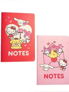 Hello Kitty Red and Pink Notebooks Set